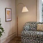 CURVES METAL AND RATTAN SHADED NO 1 FLOOR LAMP