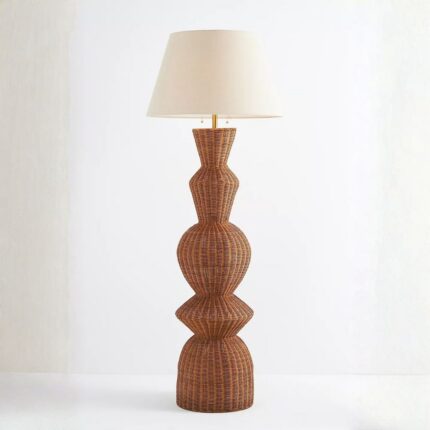 JEMBER RATTAN GEOMETRIC FLOOR LAMP