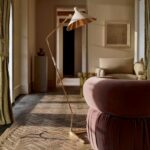 MAYOTTE LARGE OFFSET BRASS FLOOR LAMP