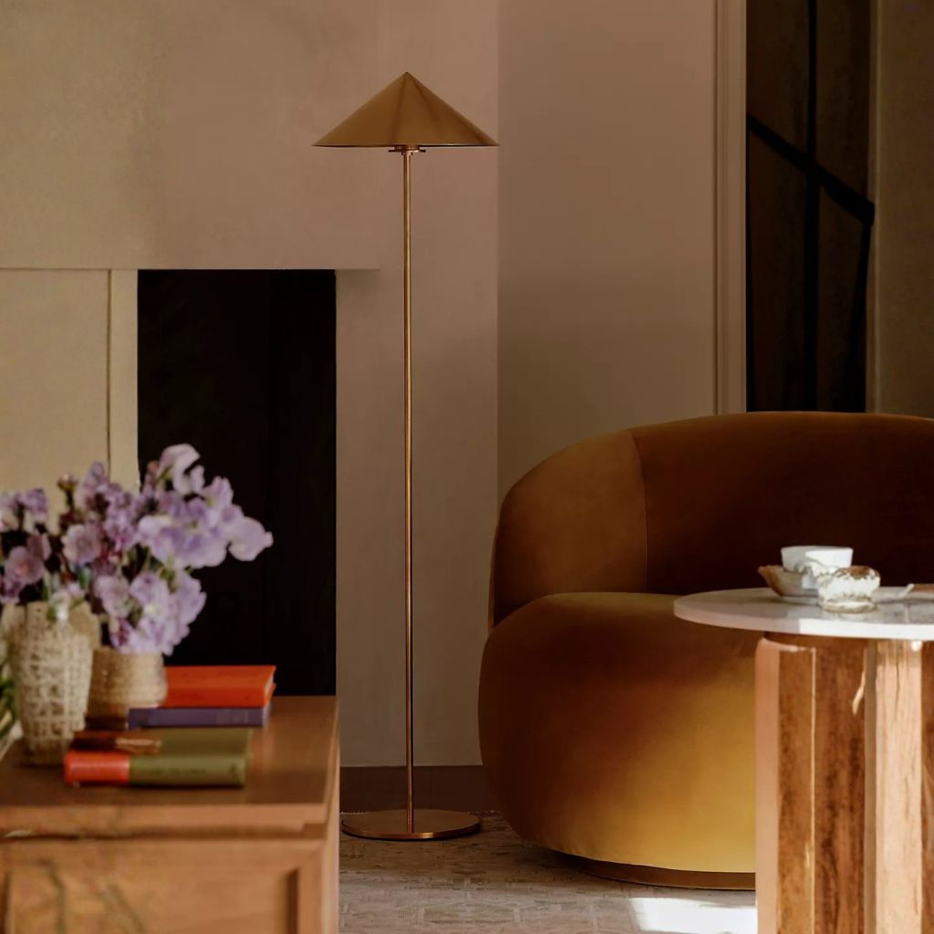 ORSAY MEDIUM BRASS FLOOR LAMP ORSAY MEDIUM BRASS FLOOR LAMP