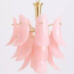 ANISA PINK TIERED PETAL GLASS CHANDELIER