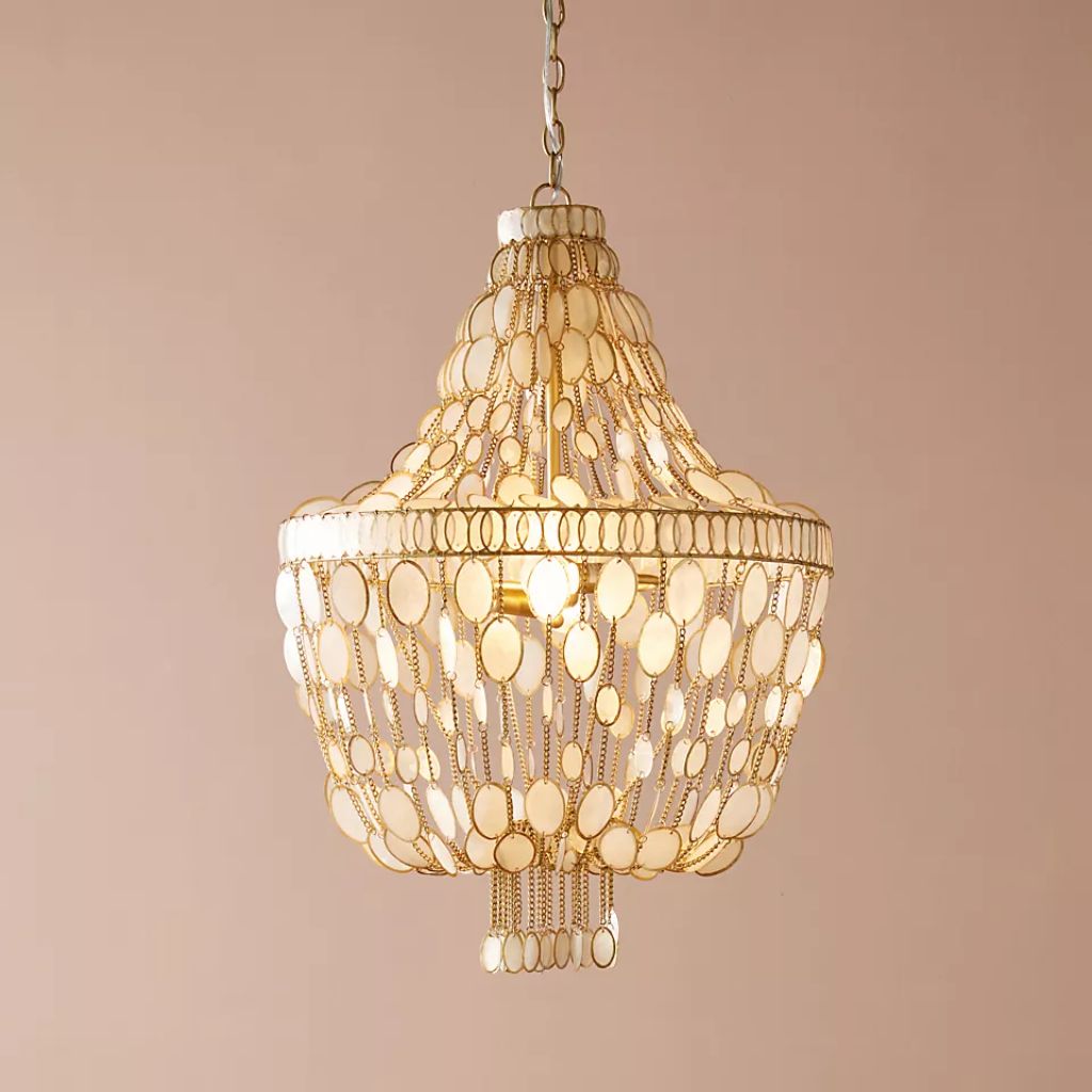 OVAL CAPIZ CHANDELIER OVAL CAPIZ CHANDELIER