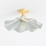 BOBBI WAVY CERAMIC FLUSH MOUNT LIGHT