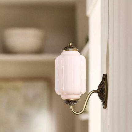 THE ELOISE SCALLOP MILK GLASS SCONCE WALL LIGHT PINK