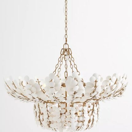 BILAL LARGE CREAM COCONUT CHANDELIER