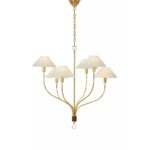 GRIFFIN LARGE STAGGERED TAIL SHADED CHANDELIER