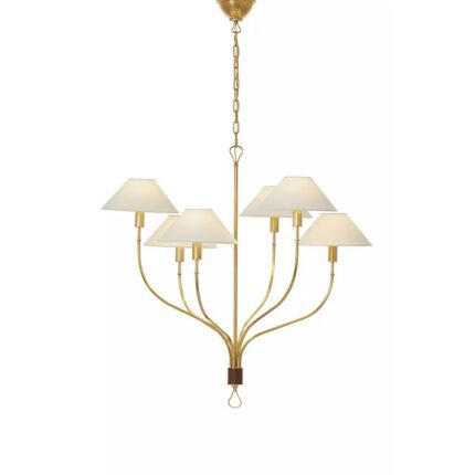 GRIFFIN LARGE STAGGERED TAIL SHADED CHANDELIER