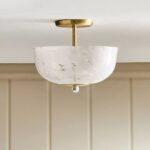MARGUERITE DOTTED GLASS FLUSH MOUNT LIGHT