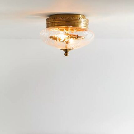 ARIELLA ETCHED GLASS FLUSH MOUNT LIGHT