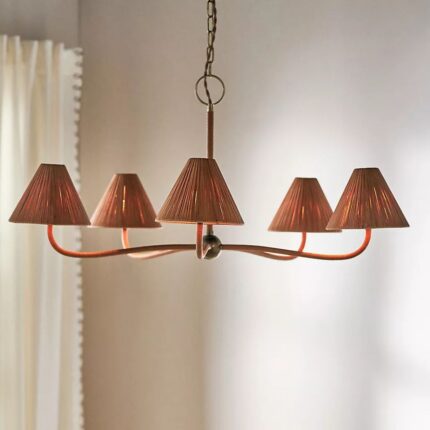 DELPHINE RATTAN CHANDELIER LIGHT