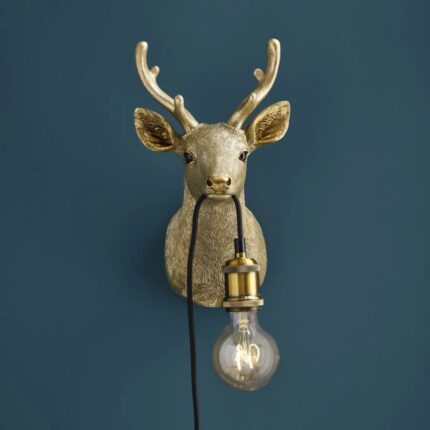 BABY HARRY GOLD DEER WALL LAMP
