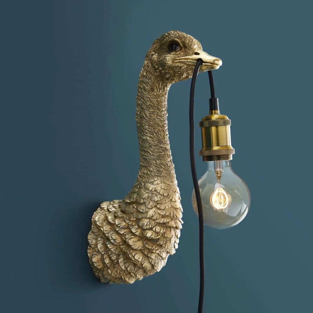 WALL LAMP OSTRICH FRANZ JOSEF GOLD WALL LAMP OSTRICH FRANZ JOSEF GOLD