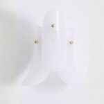 ANISA TIERED PETAL GLASS SCONCE WHITE