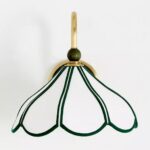 VICKY SCALLOPED WOOD WALL SCONCE GREEN