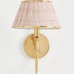 LEE BRASS FABRIC SHADE SCONCE WALL LIGHT KARI