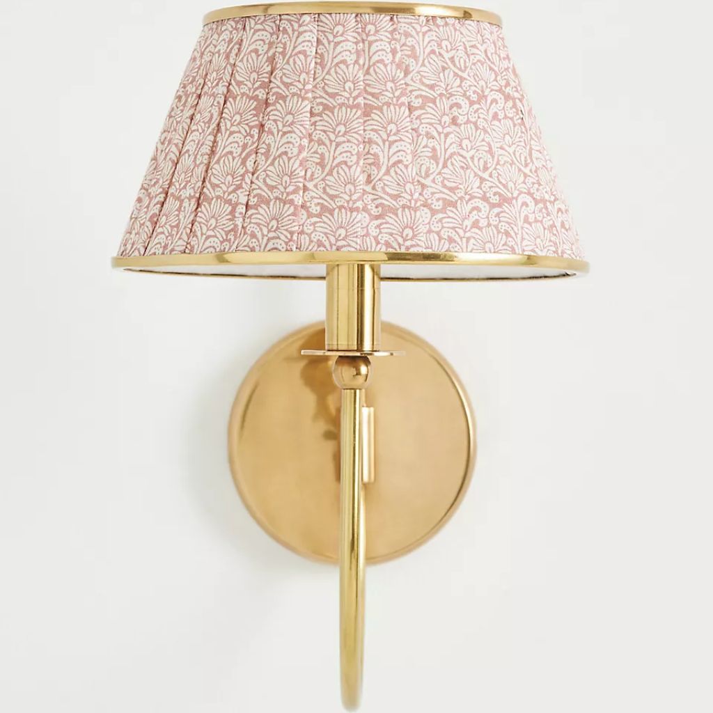 LEE BRASS FABRIC SHADE SCONCE WALL LIGHT KARI LEE BRASS FABRIC SHADE SCONCE WALL LIGHT KARI