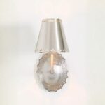 LACIE LACE TRIMMED ANTIQUE NICKEL SCONCE