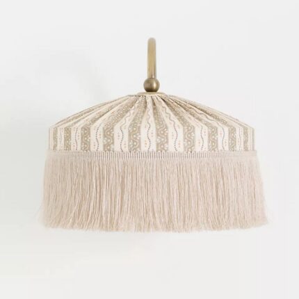 SINCLAIR TASSEL FRINGED LINEN SCONCE