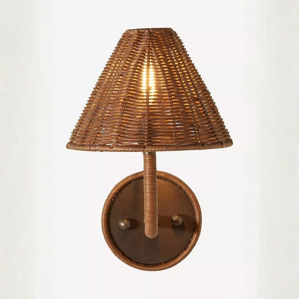 DELPHINE WICKER SCONCE DELPHINE WICKER SCONCE