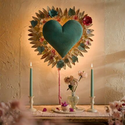 FLORAL HEART IRON WALL SCONCE