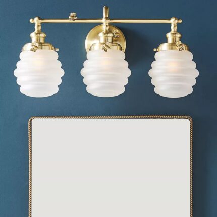 BUMBLEBEE GLASS AND METAL VANITY LIGHT