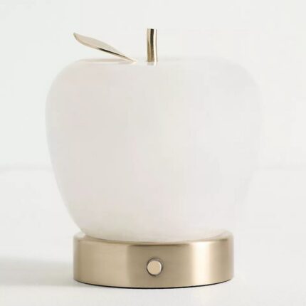 APPLE ALABASTER CORDLESS RECHARGEABLE TABLE LIGHT