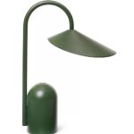 FERM LIVING ARUM DARK GREEN PORTABLE RECHARGEABLE METAL LIGHT