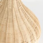 BROWN WICKER BASE FOR A LAMP