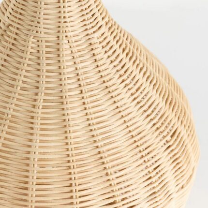 BROWN WICKER BASE FOR A LAMP
