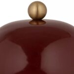 BELL STONEWARE TABLE LAMP IN BURGUNDY