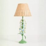 HYDRANGEA FLORAL TOLE IRON TABLE LAMP