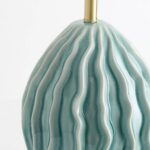 TWISTED GREEN CERAMIC LAMP BASE