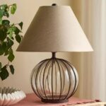 STRIPED IRON ACCENT TABLE LAMP