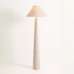LULU LEORA PRINTED FABRIC UPHOLSTERED EMPIRE FLOOR LAMP
