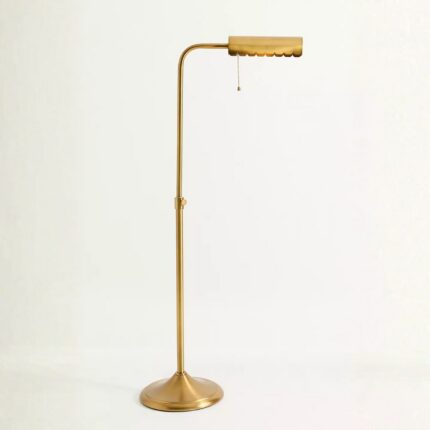 SIMONE BRASS SCALLOPED READING FLOOR LAMP