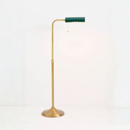SIMONE DARK GREEN SCALLOPED READING FLOOR LAMP