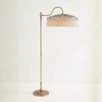 SINCLAIR IRENA LINEN FLOOR LAMP WITH TASSEL FRINGE