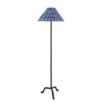 KUKIO BLUE FLOOR LAMP WITH DECORATIVE PRINTED SHADE
