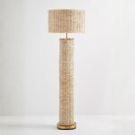 CIREBON FLOOR LAMP WITH RATTAN SHADE