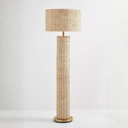 CIREBON FLOOR LAMP WITH RATTAN SHADE
