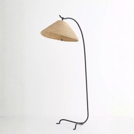 BAINBRIDGE FLOOR LAMP WITH SEAGRASS SHADE