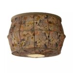 TULIP PURPLE COTTON MAGNETIC SLIP SHADE WITH HAND STITCHED GEM DETAIL