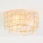 HEATHER SCALLOPED CAPIZ FLUSH MOUNT CEILING LIGHT
