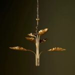 PIERCED LEAF DESIGN CHANDELIER LIGHT