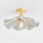 WAVY CERAMIC BOBBI FLUSH MOUNT CEILING LIGHT