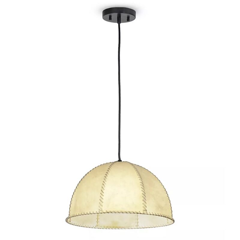 REGINA ANDREW STEVIE VELLUM PENDANT WITH LEATHER STITCH DETAIL