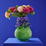 VERANO DECORATIVE VASE IN GREEN AND PURPLE
