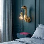 FRANZ JOSEF GOLD OSTRICH WALL LAMP