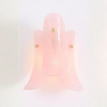ANISA PINK TIERED PETAL GLASS WALL SCONCE