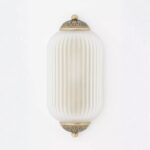 THE ELOISE RIBBED GLASS BRASS FLUSH WALL SCONCE